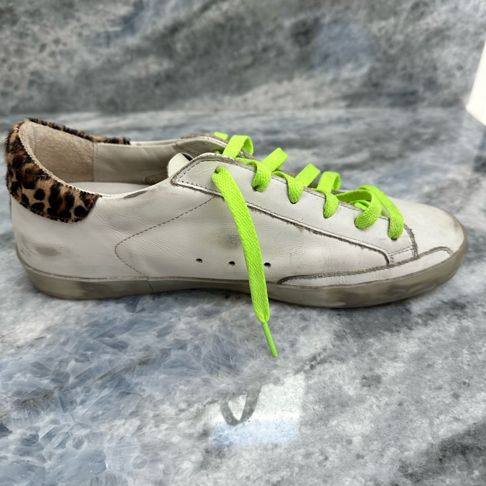Golden Goose Super-Star White and Black Women’s Sneakers - Picture 4 of 9